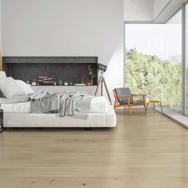 Dula Ash Oak 0.28 in. x 6.5 in. Waterproof Wire Brushed Engineered Hardwood Flooring (21.67 sq. ft./case)