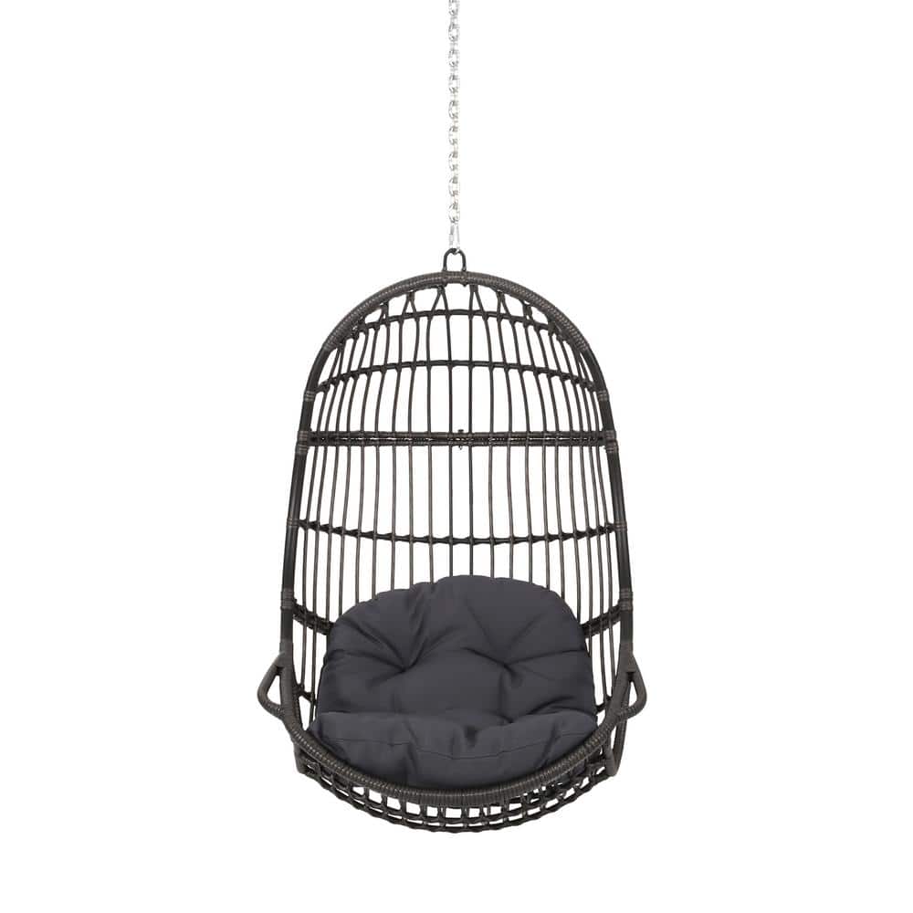 Berkshire Outdoor/Indoor Wicker Hanging Chair with 8 ft. Chain