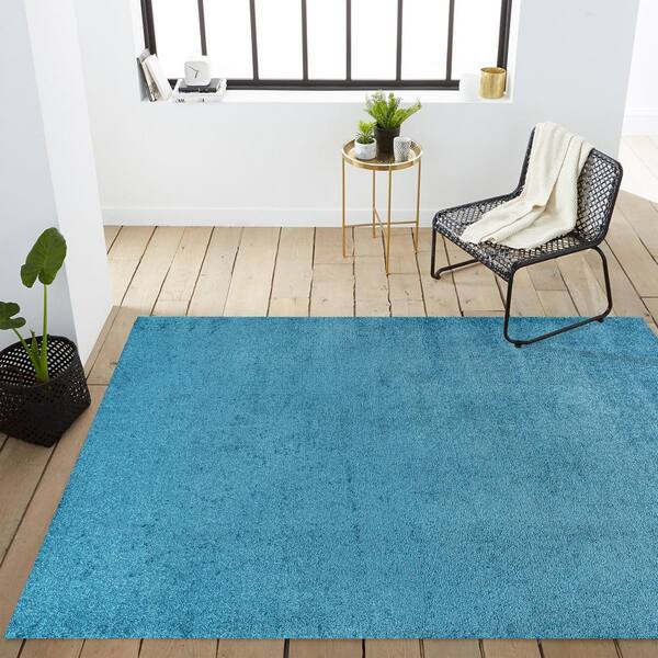 Rizzy Home ID918A Teal 9' x 12' Hand-Tufted Area Rug 