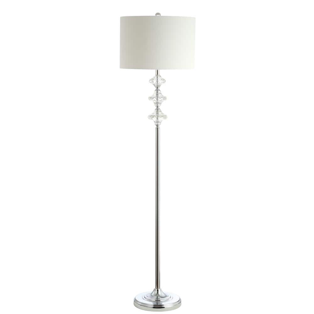 Park Avenue Polished Chrome & Crystal 60'' Traditional Floor Lamp