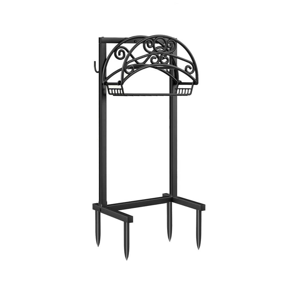 Upgraded Garden Hose Holder with Storage Basket Heavy Duty 4 Spikes Hose Hanger Freestanding Organizer Holds 160FT price history on PriceWatchPro