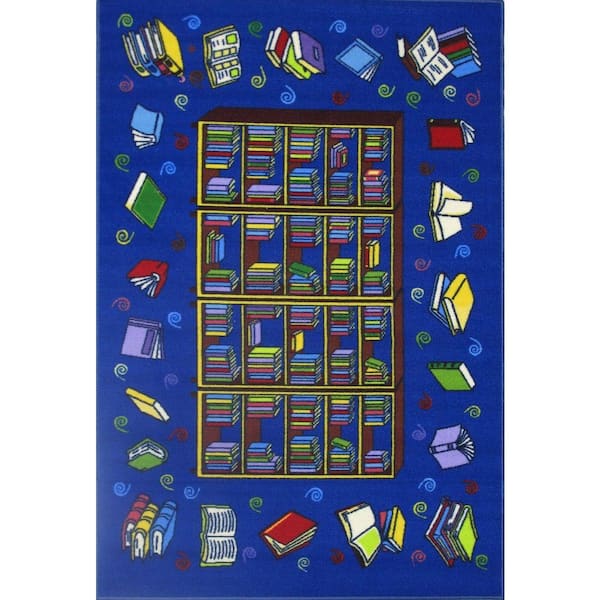 LA Rug Fun Time Reading Time Multi Colored 3 ft. x 5 ft. Area Rug