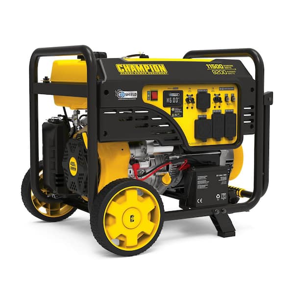 11500/9200-Watt, Electric Start, Gasoline Powered Portable Generator with CO Shield