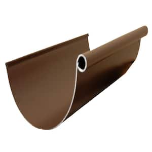 5 in. x 10 ft. Royal Brown Aluminum Half-Round Gutter