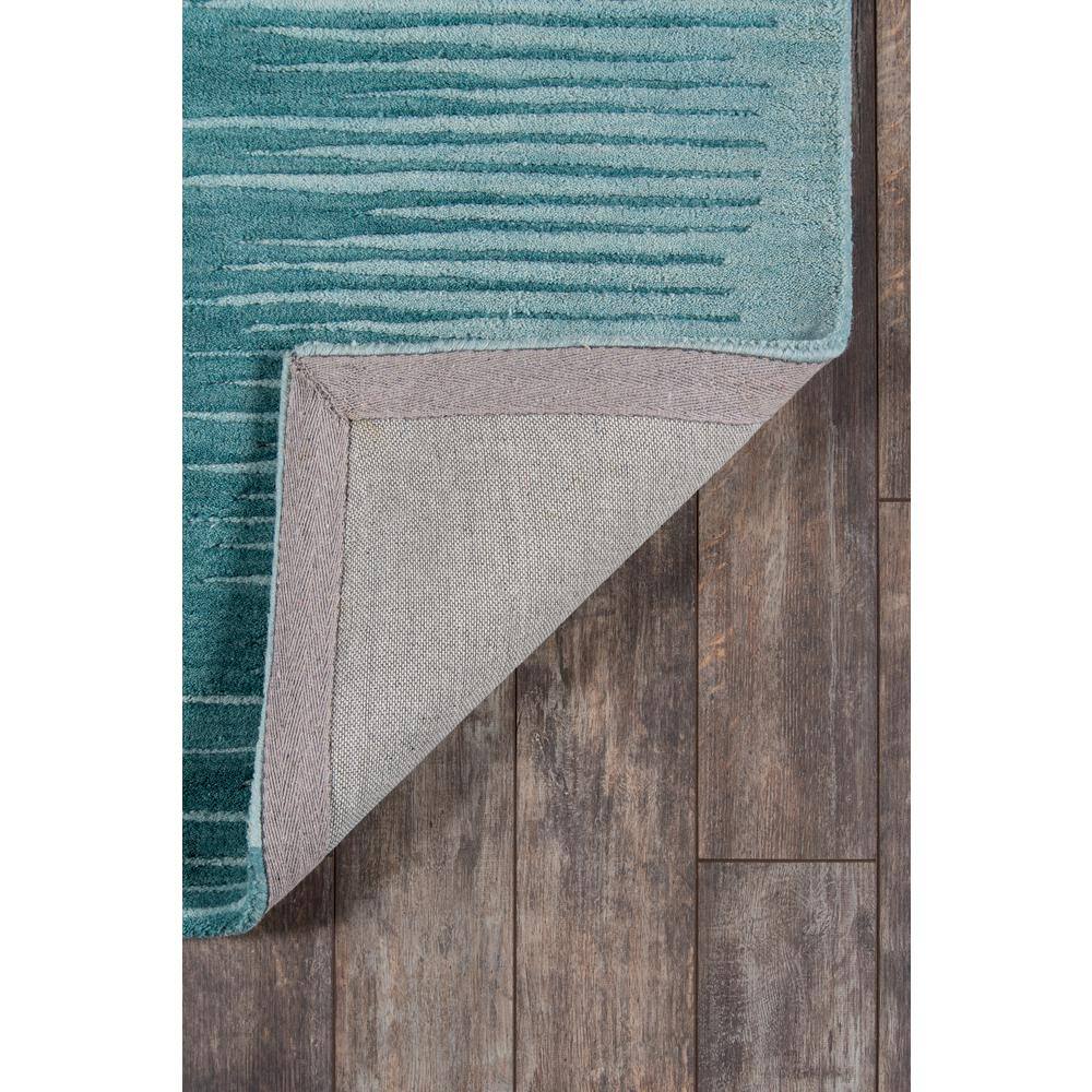 Handmade Blue Wool Tufted Stripe Rectangular Rug 5' x 8'