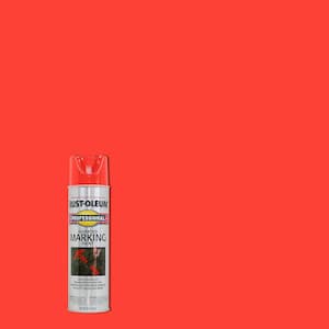 15 oz. Flourescent Red-Orange Inverted Marking Spray Paint Marking (6 Pack)
