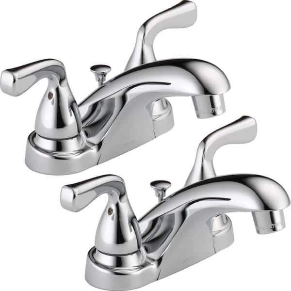 Delta Foundations 4 in. Centerset 2-Handle Bathroom Faucet in