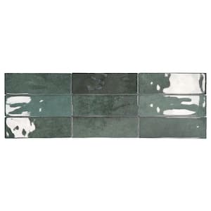 Passion Verde 3 in. x 8 in. Glossy Porcelain Wall Tile (3.92 sq. ft./Case)