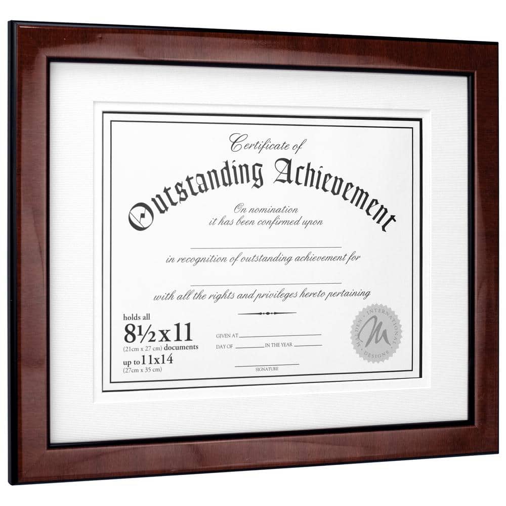 Elegant Burlwood Grain Wall Document Frame 16" for Graduation