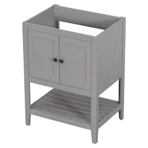 24 in. W x 18 in. D x 33 in. H Bath Vanity Cabinet without Top in Grey