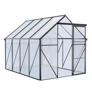 74.8 in. W x 98.43 in. D x 76.77 in. H Polycarbonate Greenhouse, Raised Base and Anchor Aluminum Heavy Duty for Outdoor