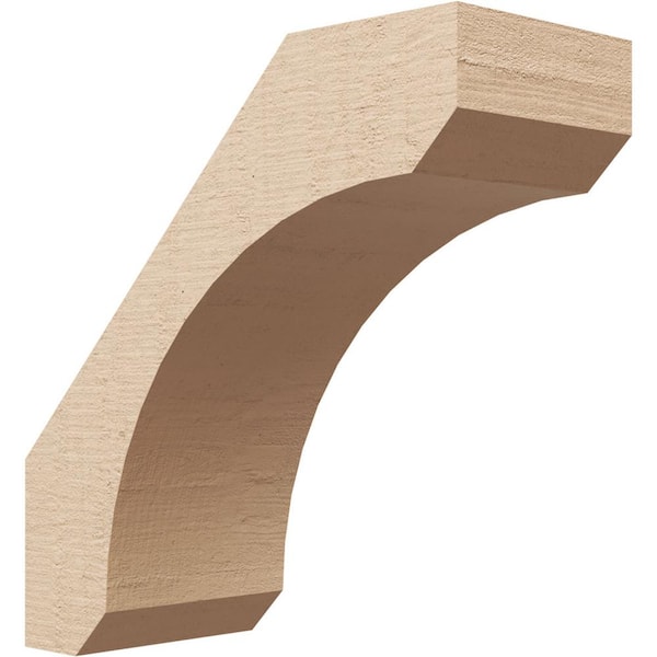 Ekena Millwork 5 in. x 12 in. x 12 in. Legacy Rough Cedar Woodgrain Timberthane Polyurethane Knee Brace, Primed