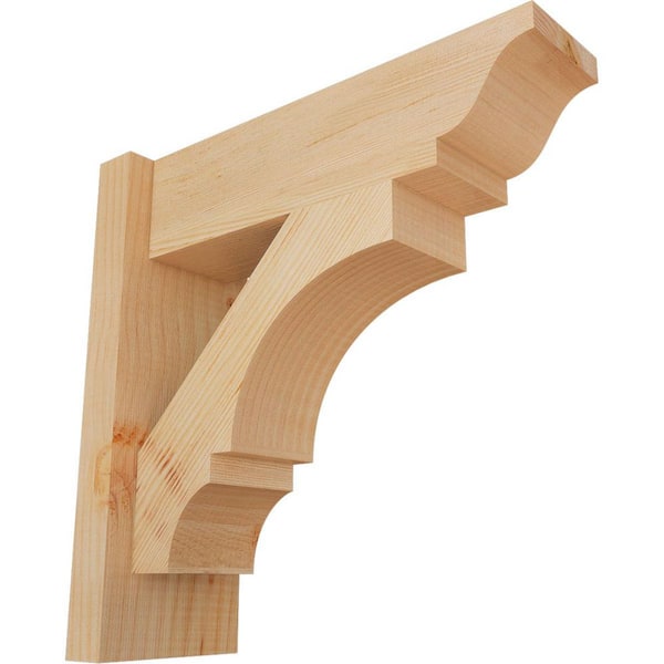 Ekena Millwork 6 in. x 16 in. x 16 in. Douglas Fir Balboa Traditional Smooth Outlooker