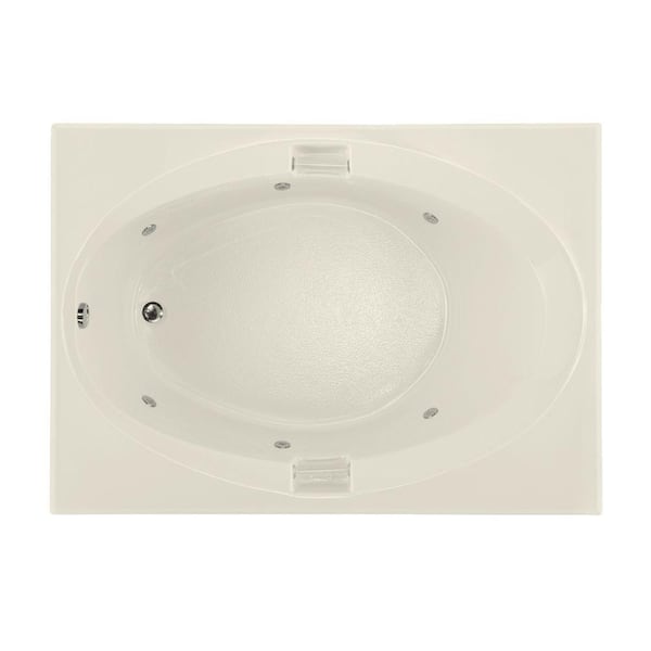 Hydro Systems Studio 60 in. Acrylic Rectangular Drop-in Whirlpool Bathtub in Biscuit