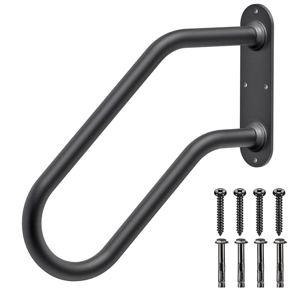 U Shape Wall Mount Safety Handrails for Outdoor Steps 17'' Indoor Stairs Reinforced Railings for 1-2 Steps Porch Metal price history on PriceWatchPro
