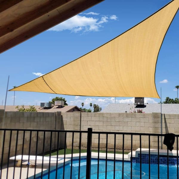 185 GSM Right Triangle UV Block Sun Shade Sail for Yard and Swimming Pool etc.