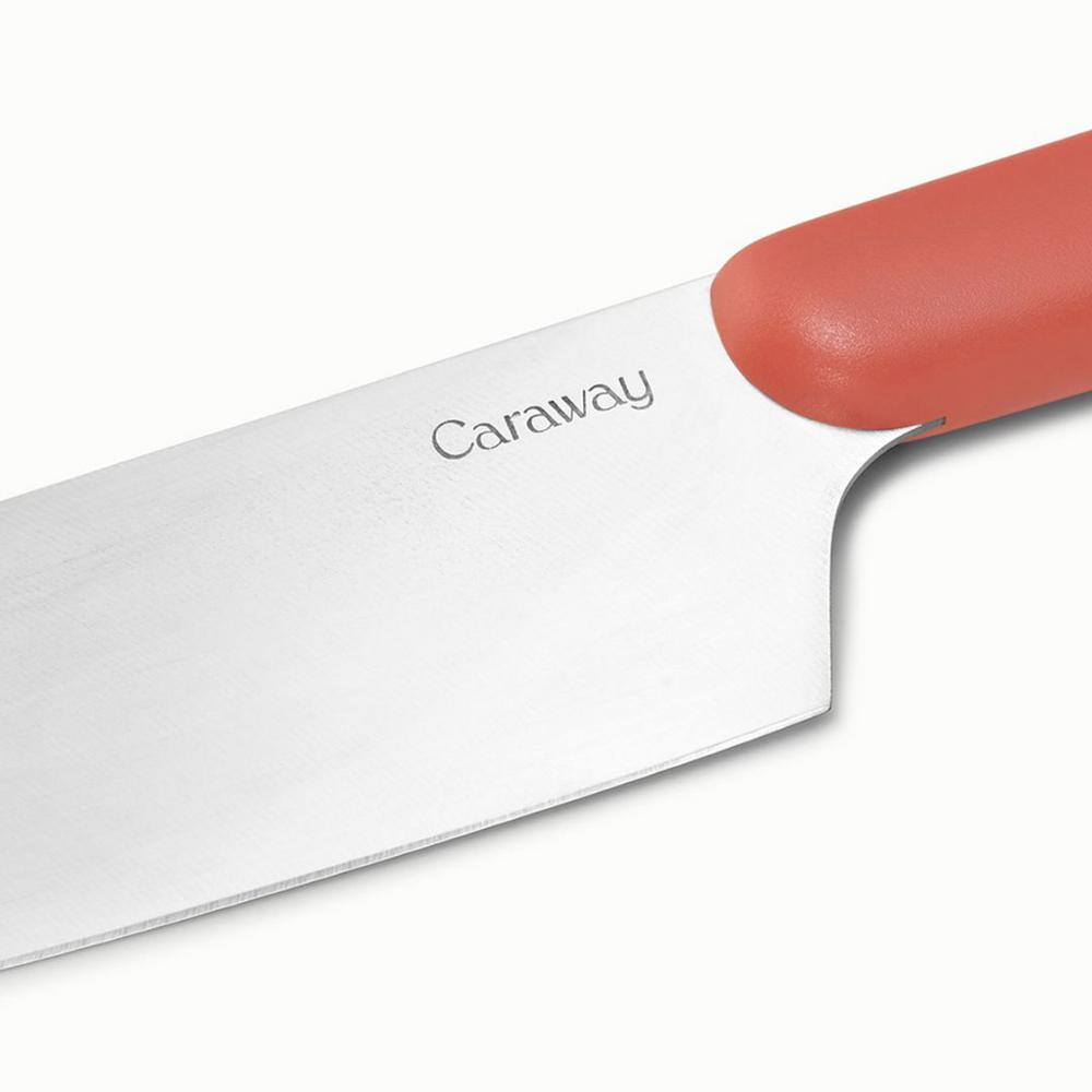 Caraway Home 5pc Knife Set Perracotta: Stainless Steel Blades, Plastic Handles, Includes Shears & Chef Knife, Hand Wash