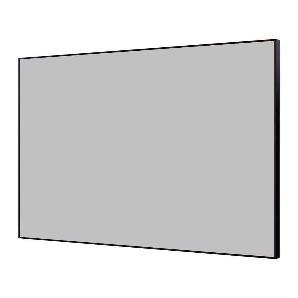 Black 24 in W x 36 in. H Farmhose Rectangle Aluminum Framed Mirror Wall Mir