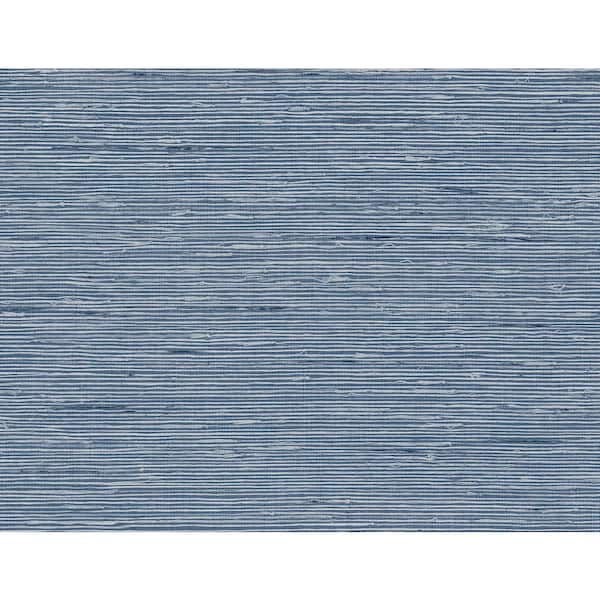 Seabrook Designs 60.75 sq. ft. Denim Blue Vantaa Embossed Vinyl Unpasted Wallpaper Roll