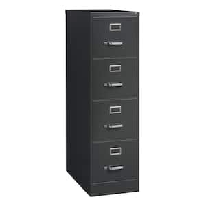 26.5 in. D 4-Drawer Charcoal Metal Letter Width 15 in. W Vertical File Cabinet, Commercial Grade