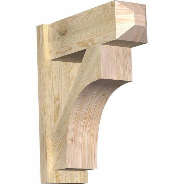 Ekena Millwork 8 in. x 26 in. x 22 in. Westlake Craftsman Rough Sawn Douglas Fir Outlooker