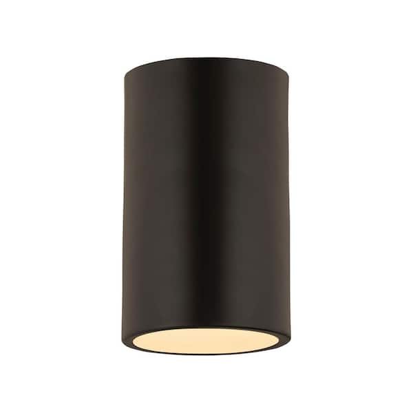 Unbranded Harley 5 in. 1-Light Matte Black Flush Mount