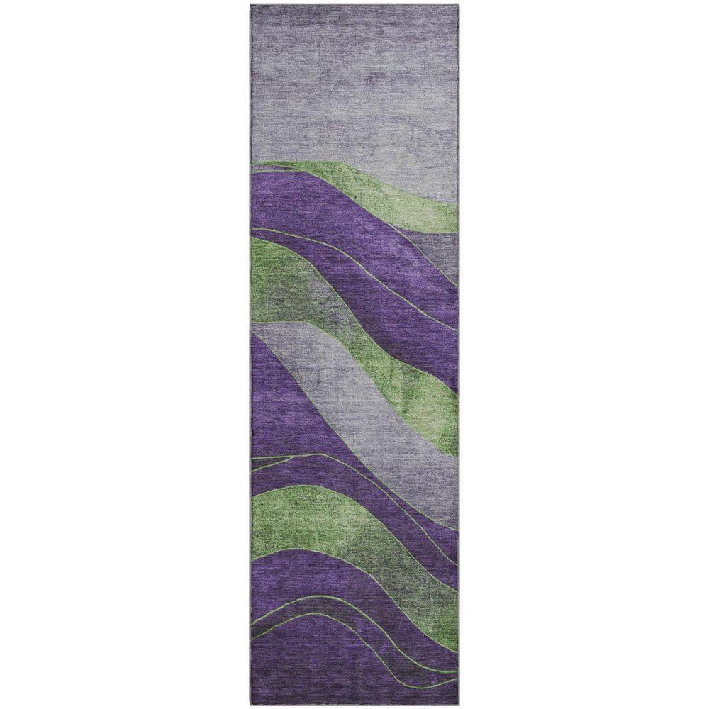Mayfield Premium Machine Washable Abstract AMF1892 Purple 2 ft. 3 in. x 7 ft. 6 in. Runner Rug price history on PriceWatchPro