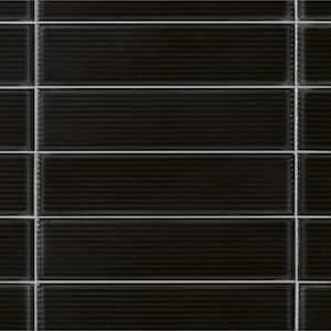Stacy Garcia Olimar Grooved Nero 3.93 in. x 15.74 in. Polished Porcelain Wall Tile (7.74 sq. ft./Case)