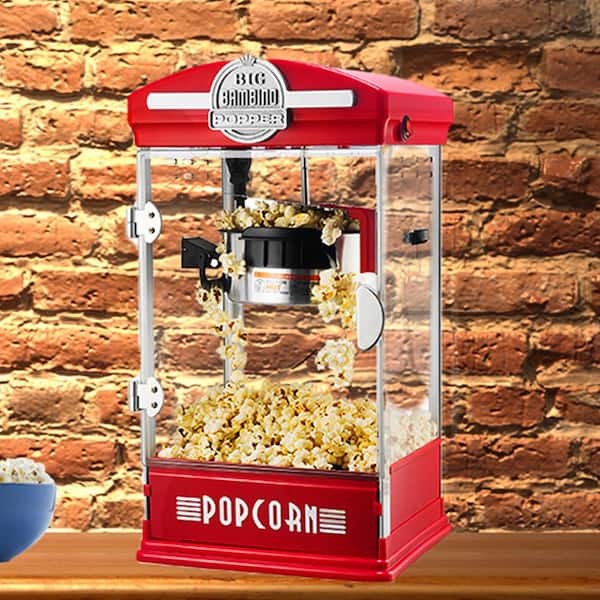 Top Star Popcorn Machine with Cart - Commercial Quality 12-Ounce Kettle  Popper with Warming Deck- Makes 4.5 Gallons by Great Northern Popcorn  (Black)
