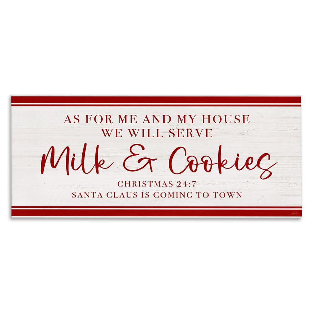 We Will Serve Milk and Cookies by Natalie Carpentieri 1-Piece Unframed Graphic Typography Art Print 10 in. x 24 in. price history on PriceWatchPro