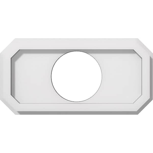 Ekena Millwork 1 in. P X 12 in. W X 6 in. H X 4 in. ID Emerald Architectural Grade PVC Contemporary Ceiling Medallion