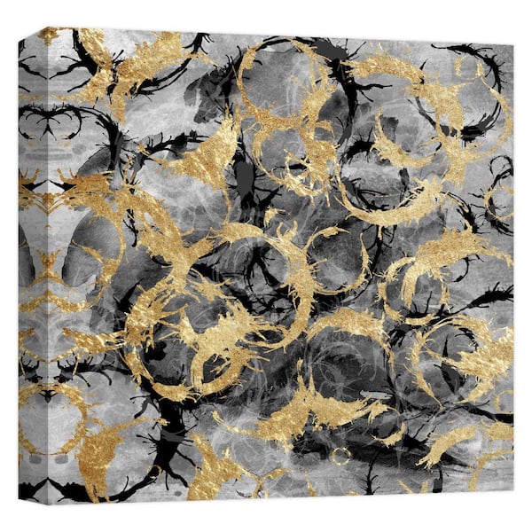 PTM Images Golden Thorns'' Canvas Abstract Wall Art 15 in. x 15 in.