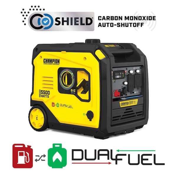 Ultra Quiet 5500/4000-Watt Dual Fuel RV Ready Portable Inverter Generator with Free 3-Year Warranty