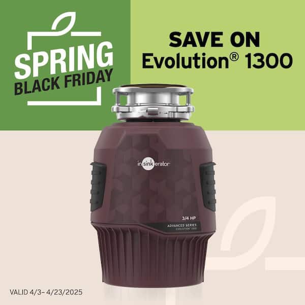Evolution 1300, 3/4 HP Garbage Disposal, Advanced Series EZ Connect Continuous Feed Food Waste Disposer