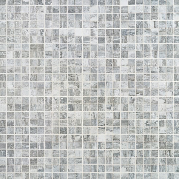 Ivy Hill Tile Essential Travertine Sky 11.81 in. x 11.81 in. Matte Porcelain Mosaic Tile (0.97 sq. ft./Sheet)