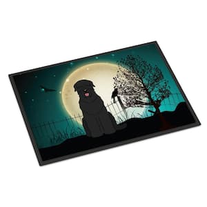 18 in. x 27 in. Indoor/Outdoor Halloween Scary Black Terrier Door Mat