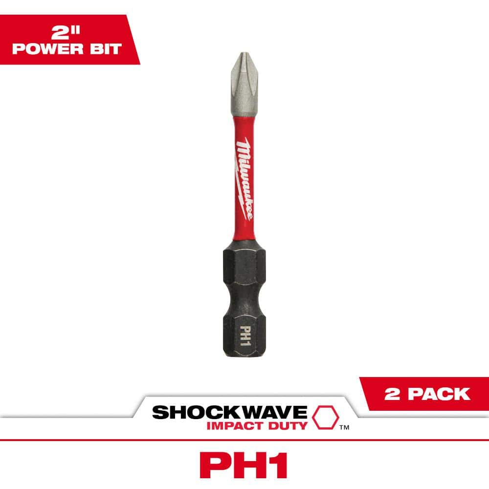 Milwaukee Shockwave Impact Duty 2 In Phillips 1 Alloy Steel Screw