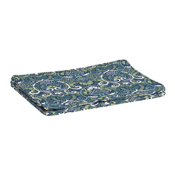 ARDEN SELECTIONS ProFoam 19 in. x 24 in. Outdoor Plush Deep Seat Back Cover, Sapphire Aurora Blue Damask