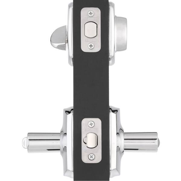 Greenwich Bright Chrome Single Cylinder Deadbolt with Broadway Entry Door Lever Combo Pack Greenwich Bright Chrome Single Cylinder Deadbolt with Broadway Entry Door Lever Combo Pack