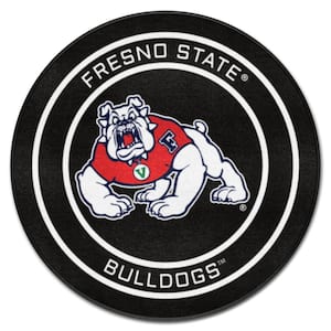 Fresno State Black 2 ft. Round Hockey Puck Accent Rug