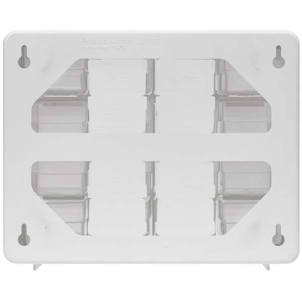 Plastic Drawer Storage Cabinet for Small Parts, 10 1/2 in. W x 6 1/2 in. D x 8 1/2 in. H, White, 16 Drawer (1-Pack)