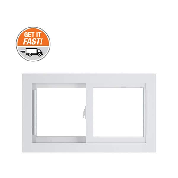 30.75 in. x 18.25 in. 70 Series Low-E Argon Glass Sliding White Vinyl Replacement Window, Screen Incl