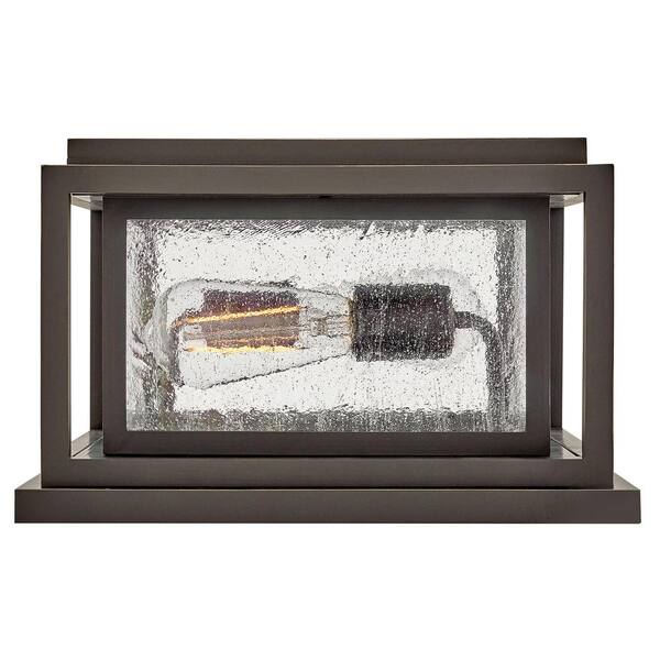 HINKLEY - Republic 2-Light Oil Rubbed Bronze Composite Plastic Weather Resistant Pier Mount Light with No Bulbs Included