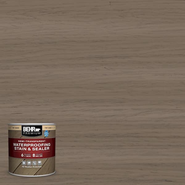 BEHR PREMIUM 8 oz. #ST-159 Boot Hill Grey Semi-Transparent Waterproofing Exterior Wood Stain and Sealer Sample