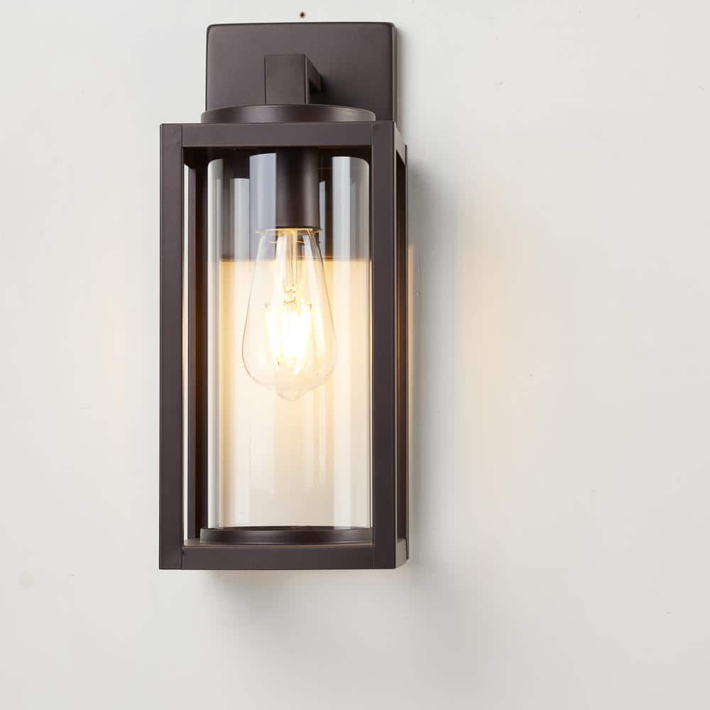Oil Rubbed Bronze Outdoor Wall Outlet Wall Sconce Lantern with No Bulbs Inc