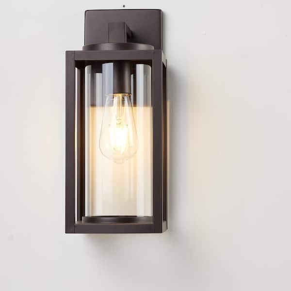 Oil Rubbed Bronze Outdoor Wall Outlet Wall Sconce Lantern with No Bulbs