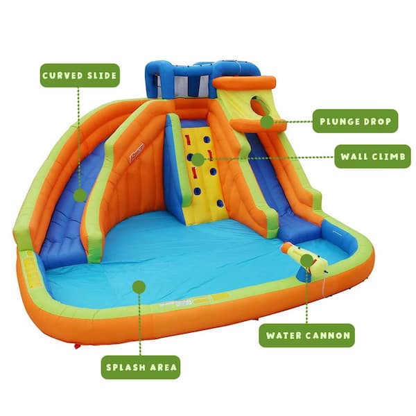 BANZAI Drop Zone Outdoor Inflatable Plastic Water Park for Kids