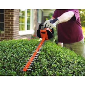 24 in. 3.3 Amp Corded Dual Action Electric Hedge Hog Trimmer with Rotating Handle