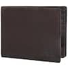 MANCINI Monterrey Collection Brown Leather RFID Secure Center Wing