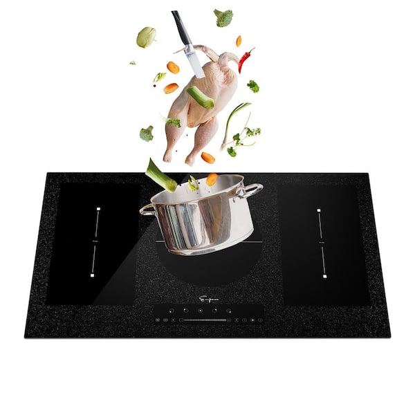 36 in. Electric Stove Induction Cooktop in Black with 5-Elements Including 2 Flexi Bridge Heating Zone Smooth Surface